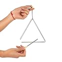 Musfunny Triangle Musical Instrument with Striker, Rhythm Hand Percussion