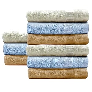 mush 100 bamboo face towel  ultra soft absorbent amp quick dry towels for facewash gym travel  suitable for sensitiveacne prone skin  13 x 13 inches  500 gsm pack of 9 assorted