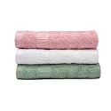 Mush 100% Bamboo Face Towel | Ultra Soft, Absorbent, Quick Dry Towels for Facewash, Gym, Sports, Travel | Suitable for Acne Prone Skin | 13 x 13 Inches | 500 GSM (Pack of 3 - Pink, White & Green)