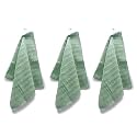 Mush 100% Bamboo Face Towel | Ultra Soft, Absorbent, &amp; Quick Dry Towels for Facewash, Gym, Travel | Suitable for Sensitive/Acne Prone Skin | 13 x 13 Inches | 500 GSM Pack of 3(Olive Green)