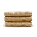 Mush 100% Bamboo Face Towel | Ultra Soft, Absorbent, &amp; Quick Dry Towels for Facewash, Gym, Travel | Suitable for Sensitive/Acne Prone Skin | 13 x 13 Inches | 500 GSM Pack of 3 (Golden Brown)