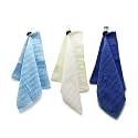 Mush Bamboo Face Towel | 100% Bamboo | Ultra Soft, Absorbent, &amp; Quick Dry Towel for Facewash, Gym, Travel, Spa, Beauty Salon | Size: 13 x 13 Inches | 500 GSM Pack of 3 (Sky Blue, Cream &amp; Navy Blue)