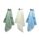 Mush Bamboo Face Towel | 100% Bamboo | Ultra Soft, Absorbent, &amp; Quick Dry Towel for Facewash, Gym, Travel, Spa, Beauty Salon | Size: 13 x 13 Inches | 500 GSM Pack of 3 (Olive, Cream &amp; Sky Blue)