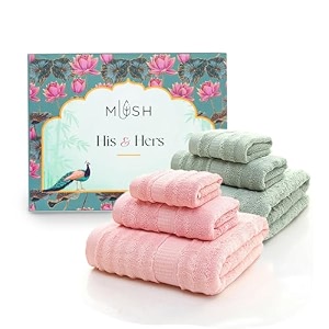 mush bamboo luxurious 3 piecetowels set  ultra soft absorbent and antimicrobial 600 gsm bath towel hand towel and face towel perfect for daily use and gifting khaki