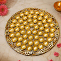 MUSHERRAT POOJA ARTICALS PREMIUM 56 BHOG PEACOCK THALI Iron