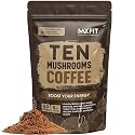 Mushroom Coffee (60 Servings) 10 Mushrooms (Lion’s Mane, Cordyceps, Turkey Tail &amp; Other) Mixed With Gourmet Arabica Instant Immune Boosting Coffee for Focus &amp; Gut Health Support