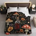 Mushroom Forest Elixir Comforter Bedding Heavy Bed Blanket Soft Warm Fluffy All Seasons Only Quilt 155x220cm