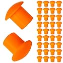 Mushroom Rebar End Caps, Plastic Safety Caps for Concrete Stakes #3-#7, 3/8-1 inch Orange, 50PCS