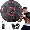 Music Boxing Machine with Boxing Gloves, Home Smart Bluetooth Boxing Equipment, Boxing Machine Wall Mounted, Rechargeable Boxing Training Equipment, Music Boxing Machine for Adults (Red Light)