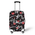 Music Heart Suitcase Covers for Luggages,Suitcase Cover Protector Fit 18-32 Inch Luggage,Travel Luggage Cover Suitcases Protector Dust Pollution Prevention