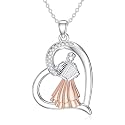 Music Necklace 925 Sterling Silver Piano/Guitar/Painter/Saxophone/Harp/Trumpet/Violin/Singer/Cello/Flute Pendant Necklace Singer Jewelry Gifts for Women Music Lover