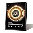 Music Picture Frame Bluetooth Speaker - Rotating Turntable Wireless Speaker Song Plaque, Light Up Music Plaque Art Paintings Frame with LED Light, Home Desk Decor Gifts for Men & Women (Black Hole)