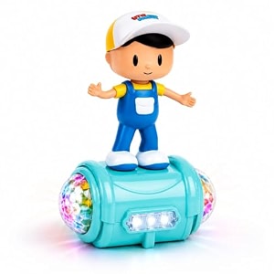 musical toy for kids 360 degree rotating dancing boy doll toy with 5d light amp sound bump amp go action toy for 1 year old kids boys girls  birthday gift