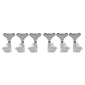 Musiclily Basic 3L3R 19:1 Ratio Bass Machine Heads Tuning Pegs Keys Chrome