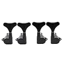 Musiclily Basic 2L2R Full Sealed 19:1 Ratio Machine Heads Tuners Set Black