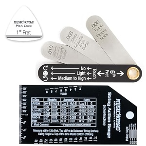 musicnomad truss rod gauge amp string action gauge combo bundle mn614
