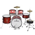 MusicX Jinbao JBJ1046 5-Pieces Junior Drum Set - Red