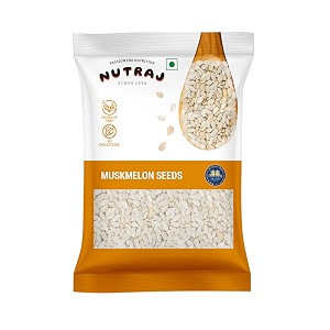 nutraj muskmelon seeds 300g 100g x 3 pouch  kharbooja beej  seeds for eating  seed cycling