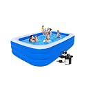 Swimming Pool 10-Feet Best Way Swimming Pool Inflatable Bath Tubs for Adults Spa Swimming Bath Tub with Electric Pump 120x 72"x24" Inch - (Multi) (10-Feet)