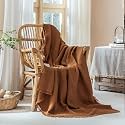 Muslin Fringe Blankets for Adults: 100% Cotton Cloud Soft
