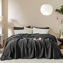 Muslin Fringe Blankets for Adults: 100% Cotton Cloud Soft Oversize Queen
