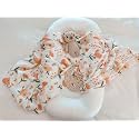 Muslin Swaddle Blanket Set for Baby – 4-Piece Newborn Essentials with Swaddle, Burp Cloth &amp; Bibs, Soft Breathable Receiving Blanket | Floral