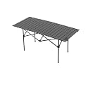 MUSM Camping Table Set, Picnic Table and Chairs, Camping Equipment Full Set of(Blue)