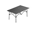 MUSM Camping Table Set, Picnic Table and Chairs, Camping Equipment Full Set of(Light Green)