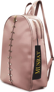 musrat small 7 l backpack pu leather backpack school bag student backpack women travel bag 7 l backpack beige