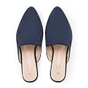MUSSHOE Women’s Pointed Toe Mule Flats: Comfortable Lightweight Slip On Backless Loafers with Memory Foam for Office Work &amp; Dressy Casual Wear