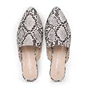 MUSSHOE Women’s Pointed Toe Mule Flats: Comfortable Lightweight Slip On Backless Loafers with Memory Foam for Office Work &amp; Dressy Casual Wear