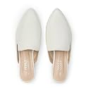 MUSSHOE Women’s Pointed Toe Mule Flats: Comfortable Lightweight Slip On Backless Loafers with Memory Foam for Office Work &amp; Dressy Casual Wear