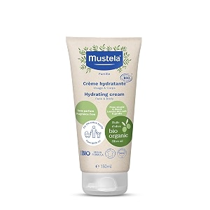 mustela organic moisturizing cream - 150ml - with avocado for baby39s sensitive skin - hypoallergenic fragrance-free and dermatologist-tested - nourishing daily moisturizer