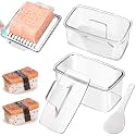 Musubi Press Mold Kit, 2 Pack Clear Musubi Maker with Stainless Steel 304 Luncheon Meat Slicer for SPAM (Clear)