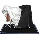 MUTMAIN Drum Set Dust Cover Waterproof Dustproof Protective Cover Suitable for Most Drum Frames with Weighted Angles and Sewing Rings High Density Oxford Cloth 108"L x 80"W Black