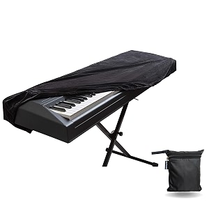 mutmain polyester piano dust cover for casio amp yamaha all 61 keys keyboards yamaha psr-e363 e373 e473 e463 i455 i425 i400 i500 keyboard amp x870in x8000in x9000in keyboard 61pdc-black