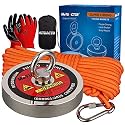 MUTUACTOR Strong Fishing Magnets Kit,1200lb Φ3.81'' Large Neodymium Rare Earth Magnets Heavy Duty Magnet Fishing with 65ft Salvage Rope,Gloves,Waterproof Bag for Finding Lost Treasures in Rivers