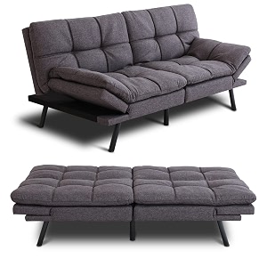 MUUEGM Futon Sofa Bed Memory Foam Futon