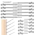 Muzata 10Pairs Cable Railing Hardware Swage Toggle Turnbuckle CK07