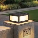 MVBT 10" Solar Post Lights, 3000K Pillar Light Outdoor, Square Column Light