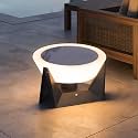 MVBT Large Solar Lanterns Outdoor Waterproof, 3000K Round Solar Floor Lamp