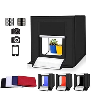 mvpro 50x50 cm led tent light cube diffusion soft box kit with 4 colors backdrops portable photo studio shooting for photography