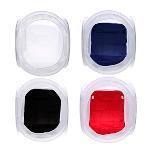 mvpro portable photo studio shooting tent light cube diffusion soft box kit with 4 colors backdrops red blue black white for photography 60 x 60 cloth tent