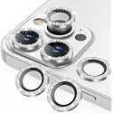 MVYNO Tempered Glass Camera Lens Protector For Iphone 14 Pro &amp; Iphone 14 Pro Max | Crystal Clear Protection For Your Precious Lens, Back Cases Friendly (Iphone 14 Pro, Silver)