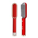 Hair Straightener Brush Comb for Women Hot Brush Hair straighteners for curly hair Usable during Travel, Saloon and Home Gives Naturally Straight Hair in 5 Mins (Red)