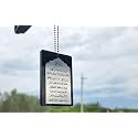 MWL® Ayatul Kursi Car Hanging | Islamic Rearview Mirror Decor | Both Sides Engraved Acrylic | Spiritual Protection Ornament | Muslim Car Interior Accessory (Black Silver)