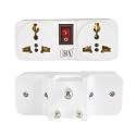 MX 2 Way Multiplug Adapter with Master Switch | 2 Universal Sockets | 6A Power Strip for Home, Office, Travel | Extension Board for Wall Socket (White)