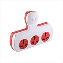 MX 3 Outlet Multi Plug Power Strip with Universal Sockets 5 Ampere Individual Switch Fuse &amp; Short Circuit Protection Cordless Extension Board (Without Switch)
