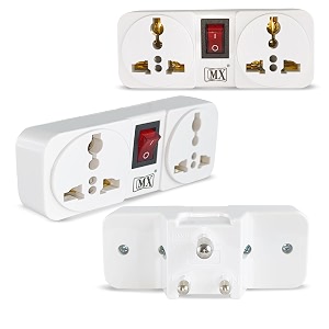 mx 3 pin-2 socket universal socket cordless wall extension board onoff switch with child safety shutter