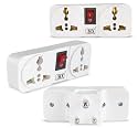 MX (3 Pin-2 Socket) Universal Socket Cordless Wall Extension Board On/Off Switch with Child Safety Shutter